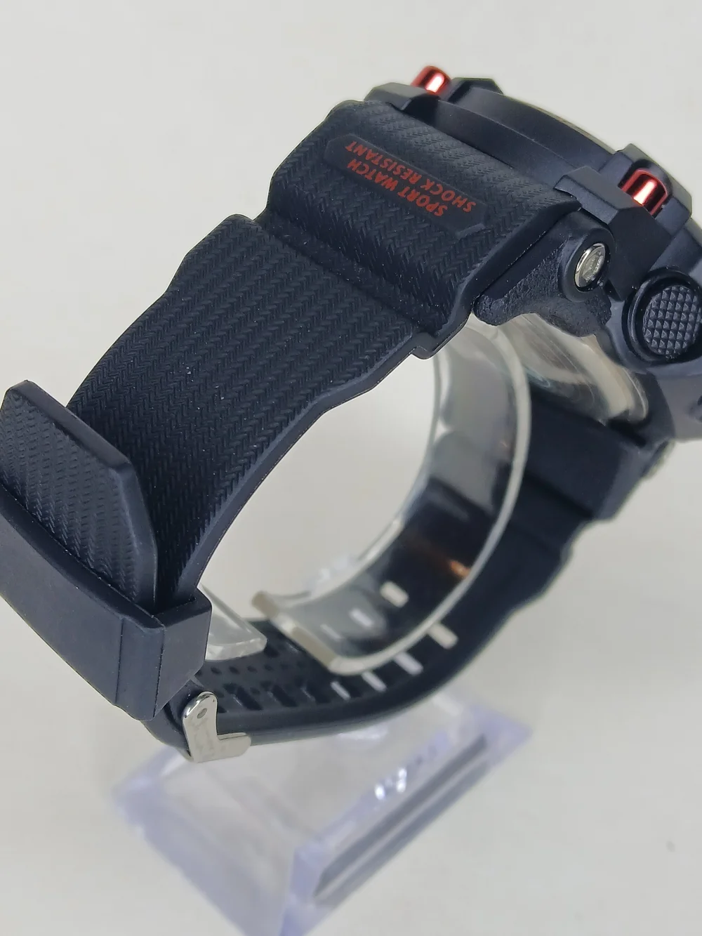 SKMEI 1155 Men’s Dual Time Sport Watch Black Red Digital Analog Chrono 50M